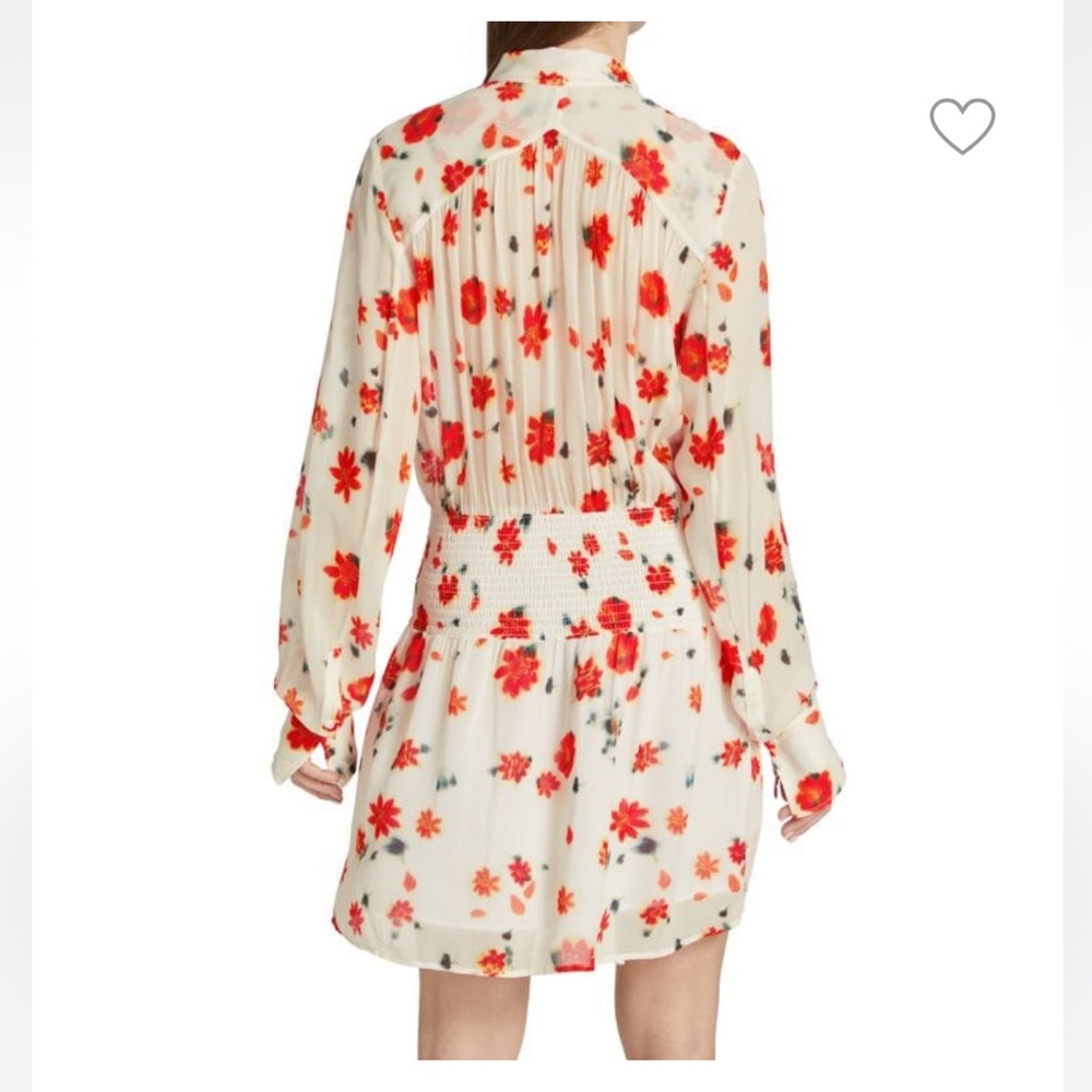 NWOT rag & bone XS Bailey Floral Smocked Dress - Picture 2 of 8